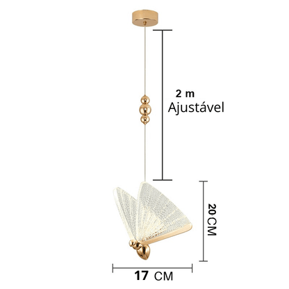 Pendentes em Forma de Borboleta para Sala de Estar - Design Moderno e Elegante