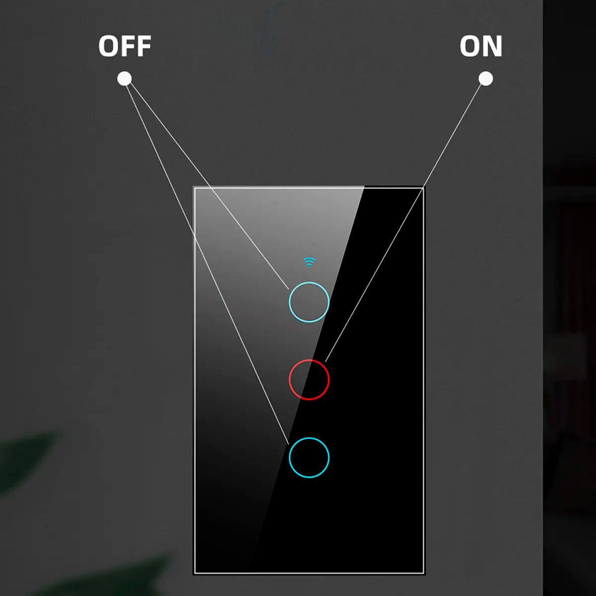 Interruptor Inteligente WiFi con Control Táctil