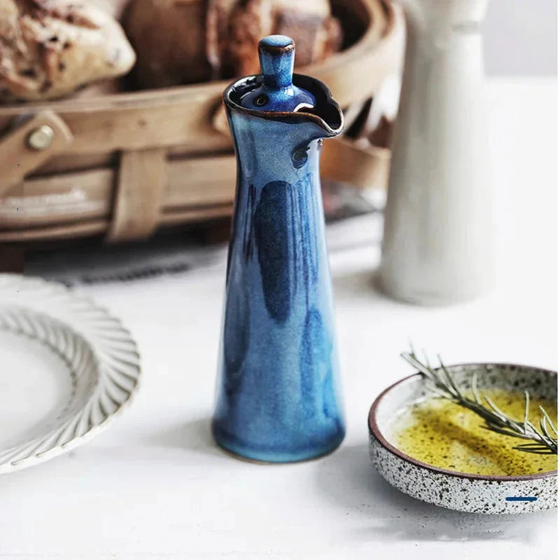 Jarra de Azeite Mini em Cerâmica - Ideal para Cozinha e Mesa