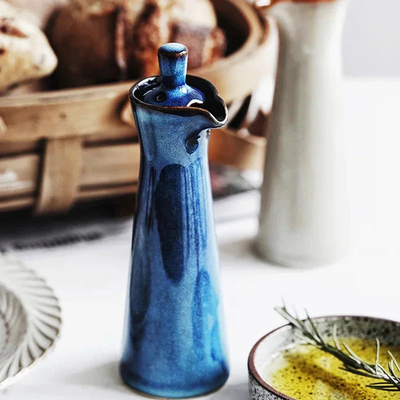 Jarra de Azeite Mini em Cerâmica - Ideal para Cozinha e Mesa