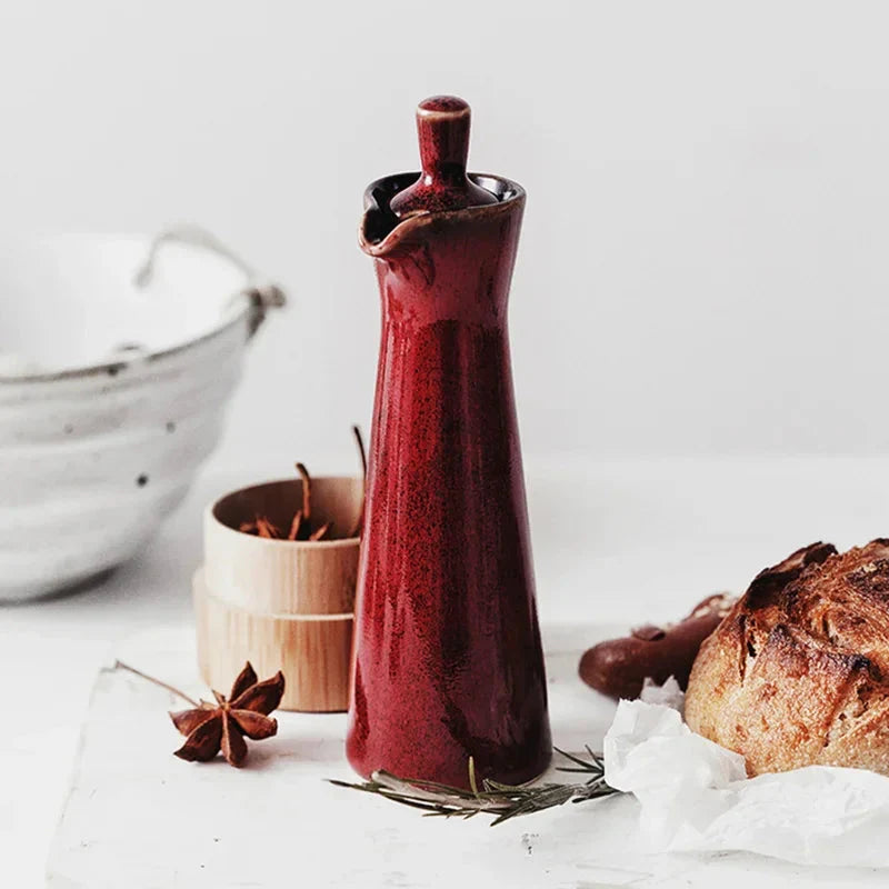 Jarra de Azeite Mini em Cerâmica - Ideal para Cozinha e Mesa