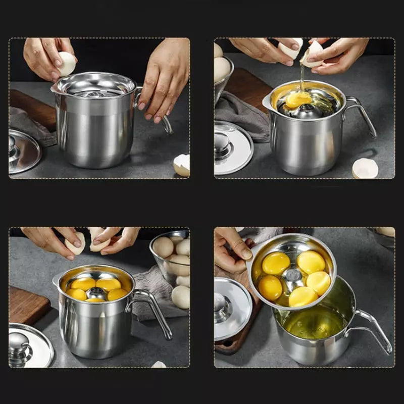 Jarra de Inox com Tampa e Separador de Gema