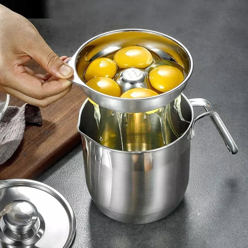 Jarra de Inox com Tampa e Separador de Gema