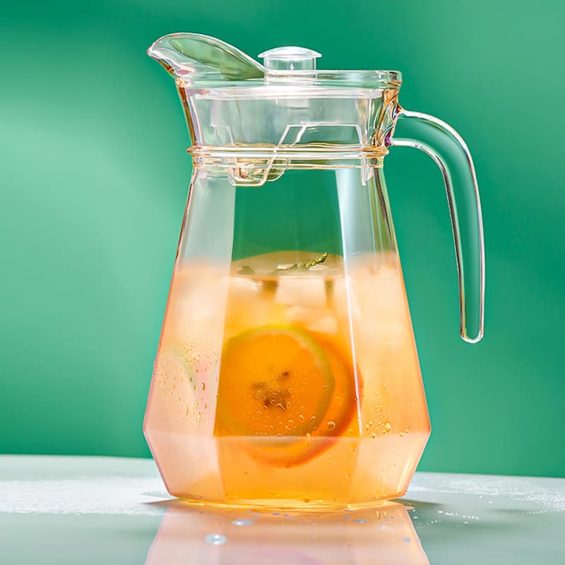 Jarra de Vidro Borossilicato com Tampa 1800ml - Ideal para Bebidas