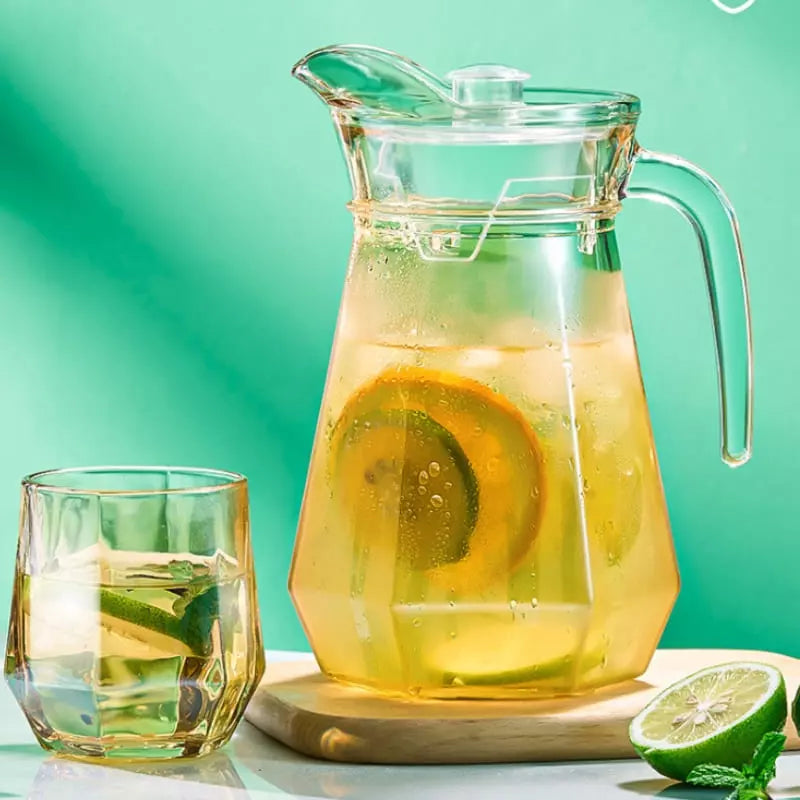 Jarra de Vidro Borossilicato com Tampa 1800ml - Ideal para Bebidas