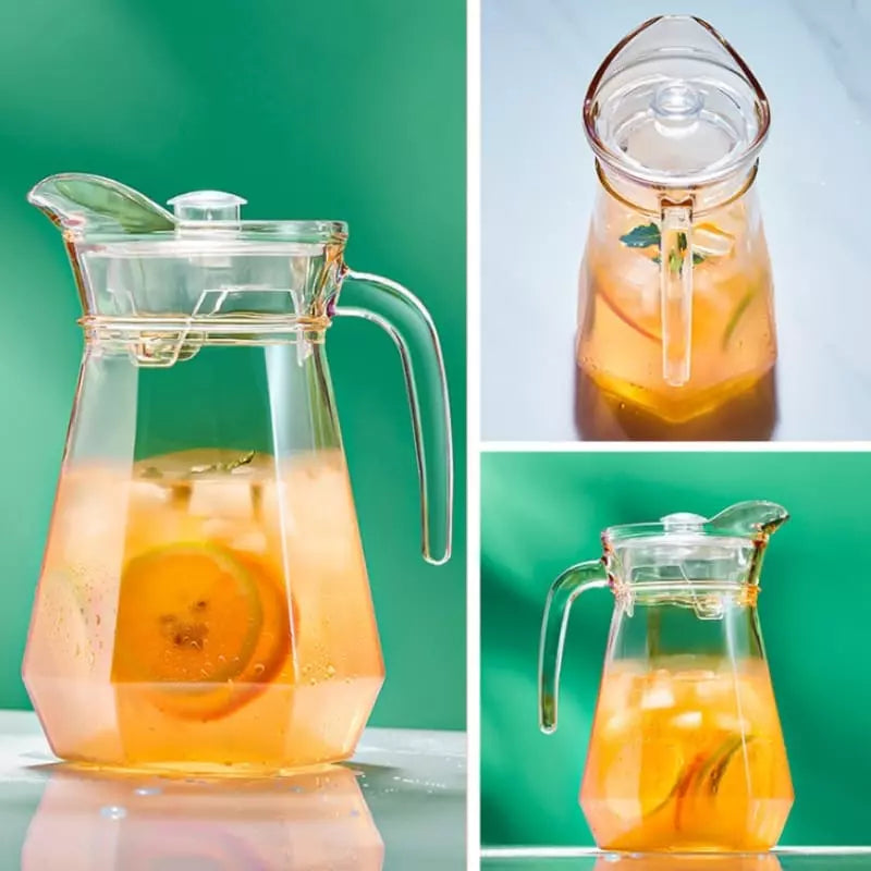 Jarra de Vidro Borossilicato com Tampa 1800ml - Ideal para Bebidas
