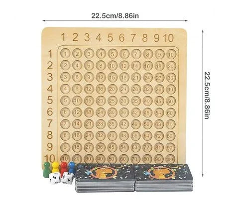 Jogo de Tabuleiro Educativo de Multiplicação para Crianças - Aprendizado Divertido