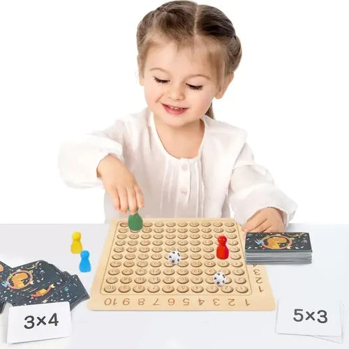 Jogo de Tabuleiro Educativo de Multiplicação para Crianças - Aprendizado Divertido