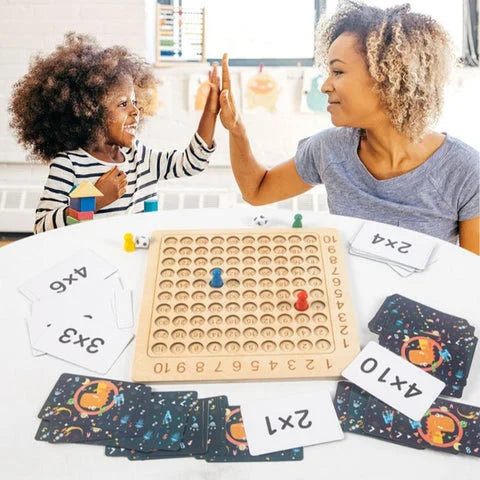 Jogo de Tabuleiro Educativo de Multiplicação para Crianças - Aprendizado Divertido