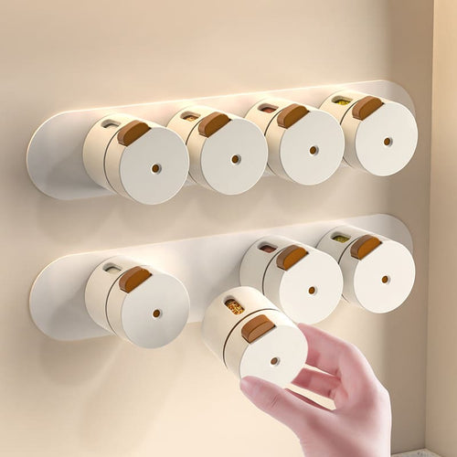 Kit 6 Porta Temperos e Condimentos de Parede Magnético - Organizador de Cozinha