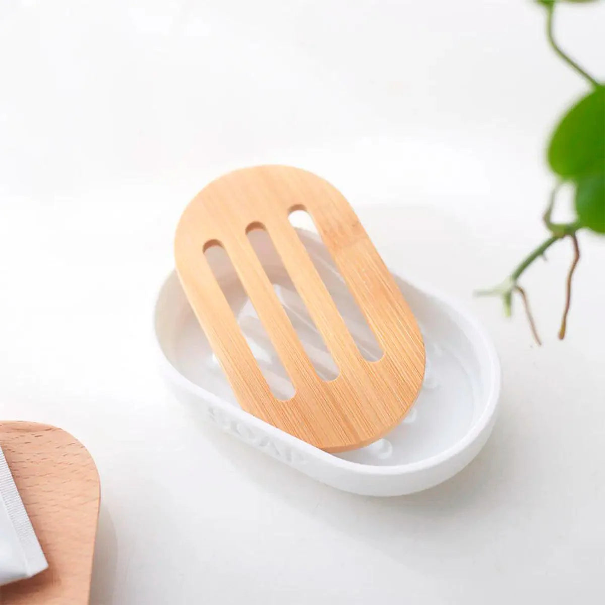 Kit Completo de Lavabo em Bambu Premium - Conjunto de Acessórios para Banheiro