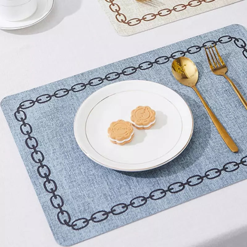 Kit Jogo Americano Decorativo com Descanso de Prato Quadrado