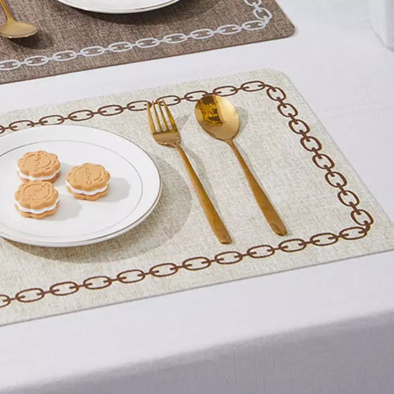 Kit Jogo Americano Decorativo com Descanso de Prato Quadrado