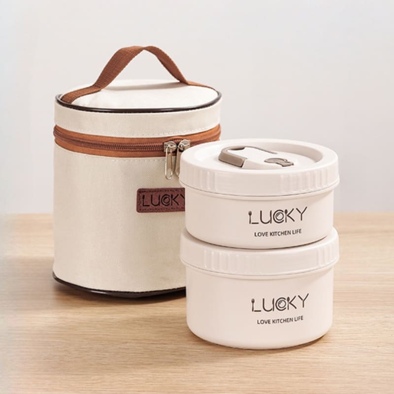 Kit Marmita Térmica Inox com Lancheira Térmica - Ideal para Viagens e Refeições