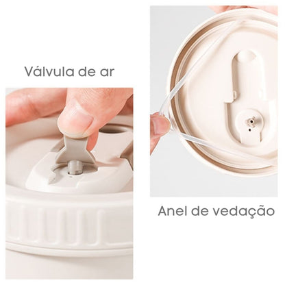 Kit Marmita Térmica Inox com Lancheira Térmica - Ideal para Viagens e Refeições