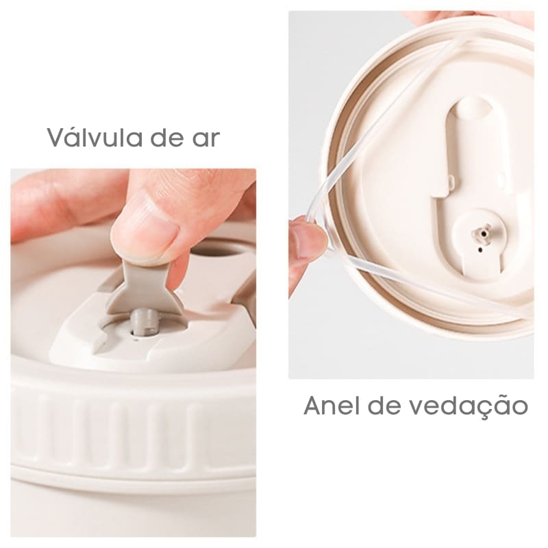 Kit Marmita Térmica Inox com Lancheira Térmica - Ideal para Viagens e Refeições
