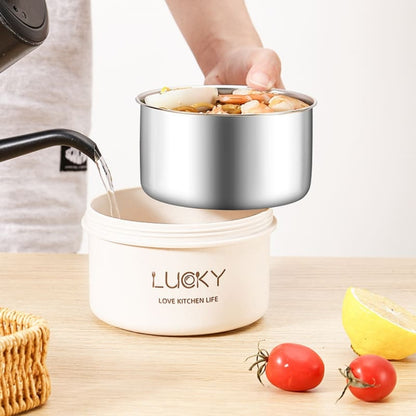 Kit Marmita Térmica Inox com Lancheira Térmica - Ideal para Viagens e Refeições