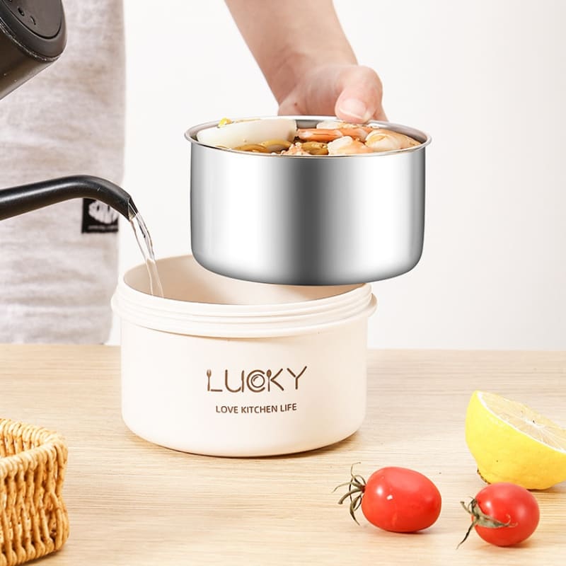 Kit Marmita Térmica Inox com Lancheira Térmica - Ideal para Viagens e Refeições