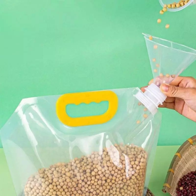 Kit com 10 Sacos de Armazenamento para Alimentos - Dispenser Prático e Reutilizável