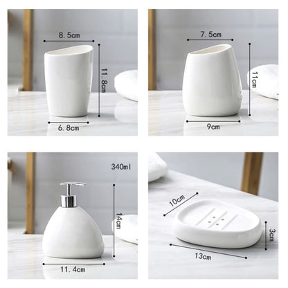 Kit de Acessórios para Banheiro Sofisticado 5 Peças - Conjunto Completo para Decoração