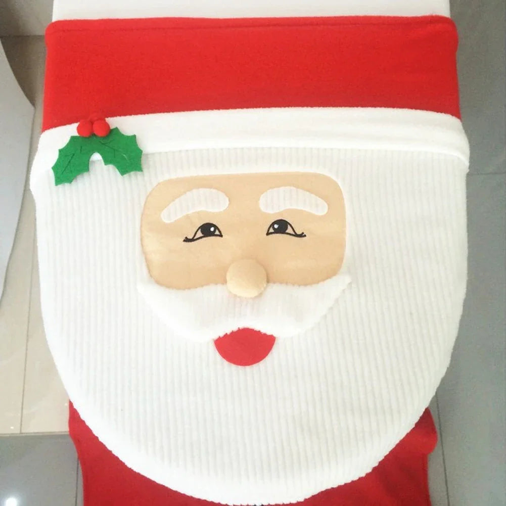 Kit de Tapetes de Banheiro para Decoração de Natal - Conjunto Festivo