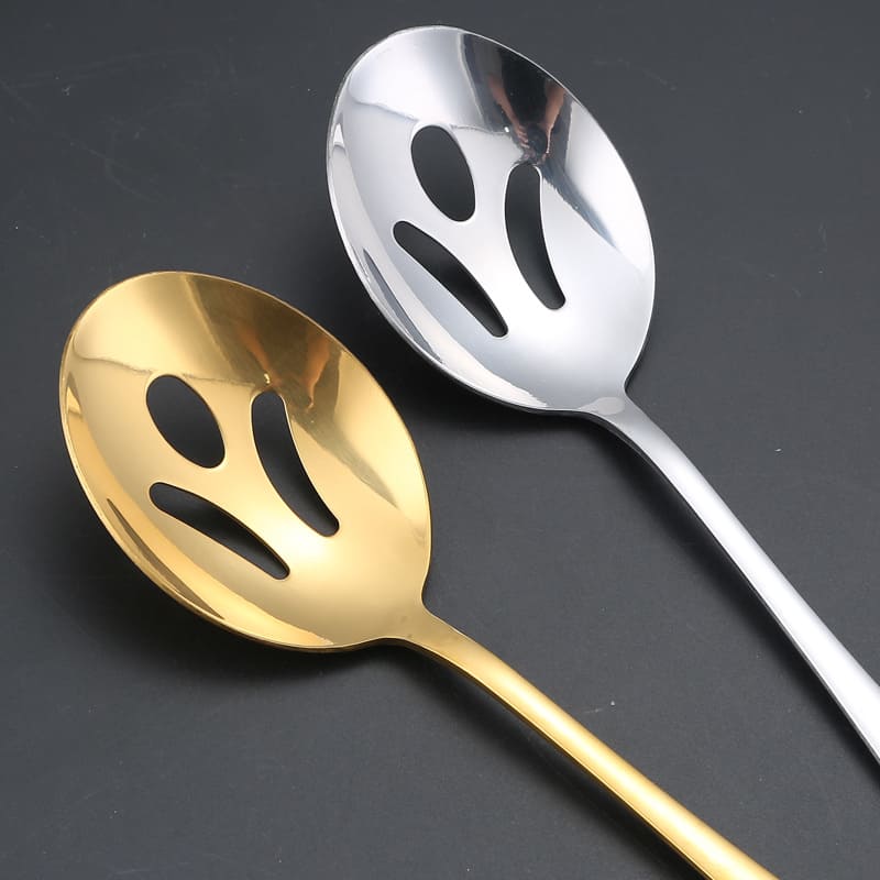 Kit de Utensílios de Cozinha em Inox Dourado - 6 Peças