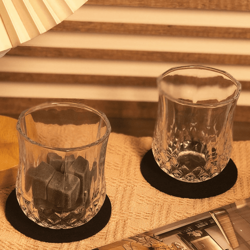 Kit de Whisky com Copos, Cubos de Gelo e Pegador para Bar em Casa