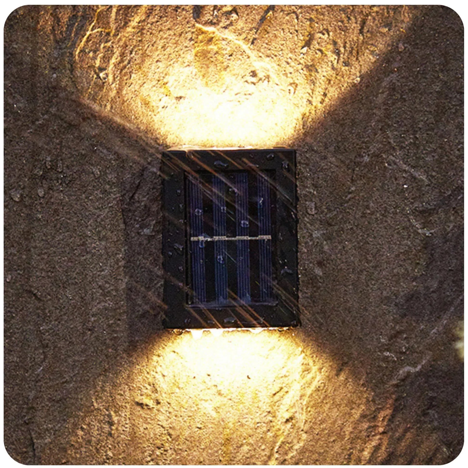 Lâmpada Solar Arandela Impermeável para Decoração de Exteriores