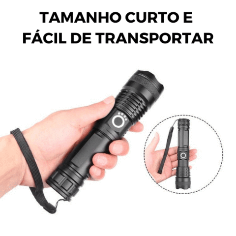Lanterna Tática À Prova D' Água IPX6 - Super Brilhante e Resistente