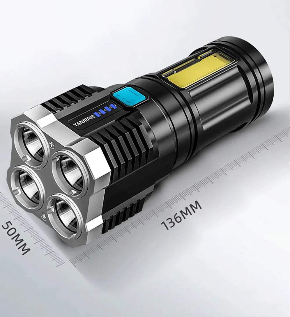 Lanterna Tática de Alta Potência com Luz Brilhante e Bateria Duradoura
