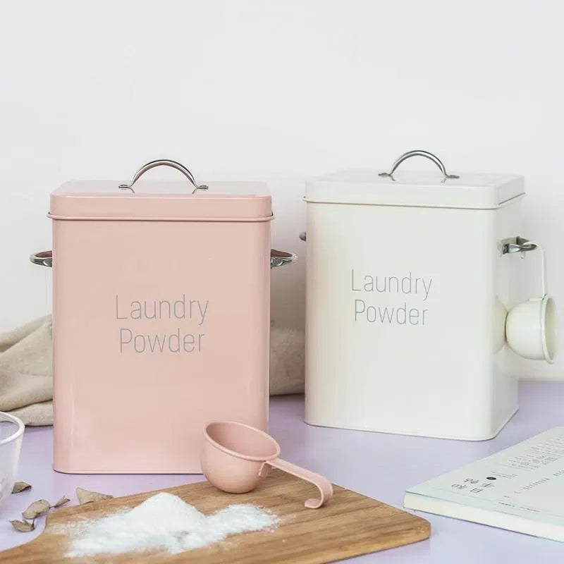 Lata Vintage para Armazenamento de Sabão em Pó