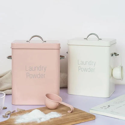 Lata Vintage para Armazenamento de Sabão em Pó