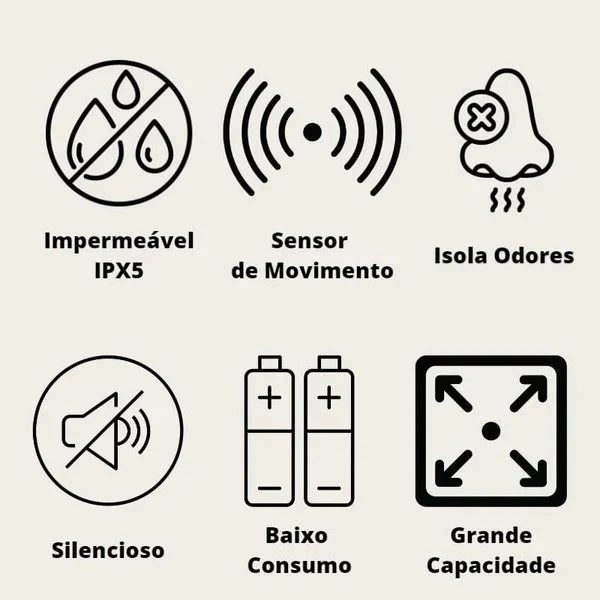 Lixeira Automática com Sensor de Movimento - Design Moderno e Funcional