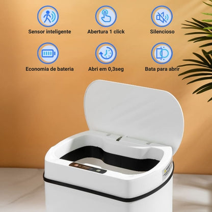 Lixeira Automática com Sensor para Banheiro e Cozinha 15L