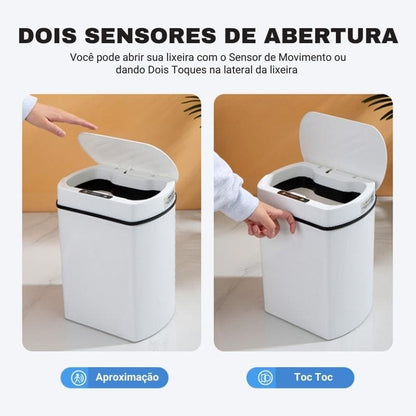 Lixeira Automática com Sensor para Banheiro e Cozinha 15L