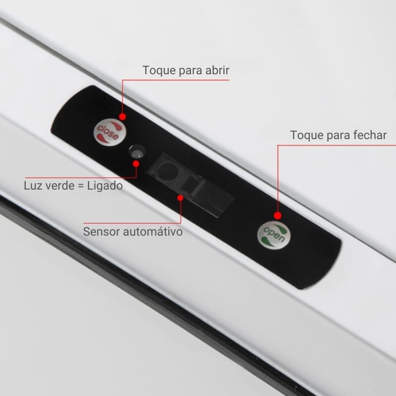 Lixeira Automática com Sensor para Banheiro e Cozinha 15L