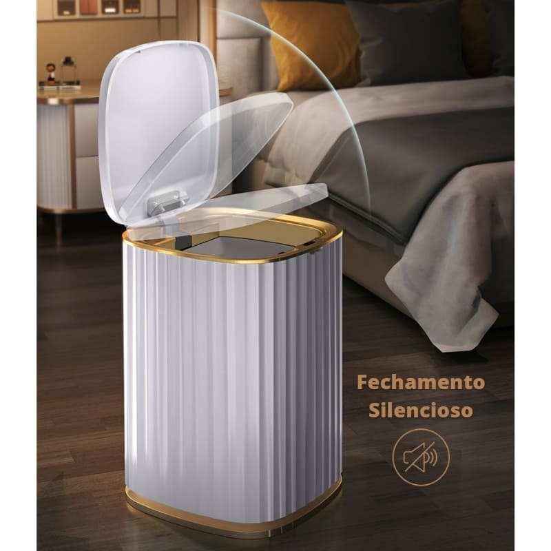 Lixeira Automática para Banheiro e Cozinha com Sensor Inteligente