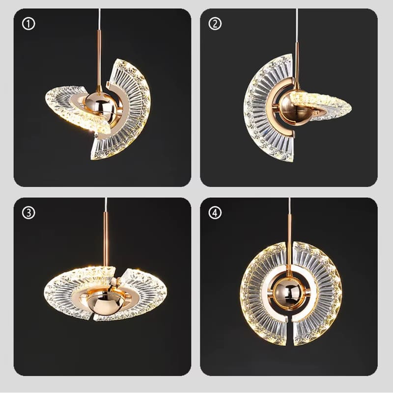 Luminária Lustre Pendente LED Nórdica Luxo 4 em 1 - Iluminação Elegante para Ambientes
