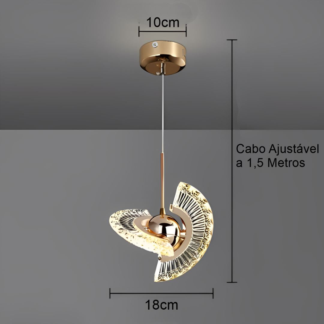 Luminária Lustre Pendente LED Nórdica Luxo 4 em 1 - Iluminação Elegante para Ambientes
