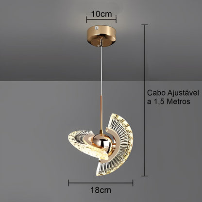Luminária Lustre Pendente LED Nórdica Luxo 4 em 1 - Iluminação Elegante para Ambientes