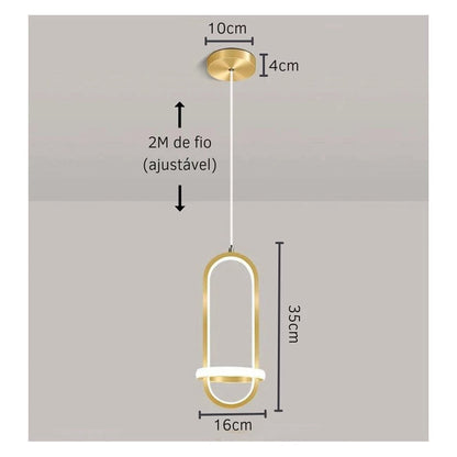 Luminária Pendente Estilo Nórdico Contemporâneo para Iluminação de Ambientes