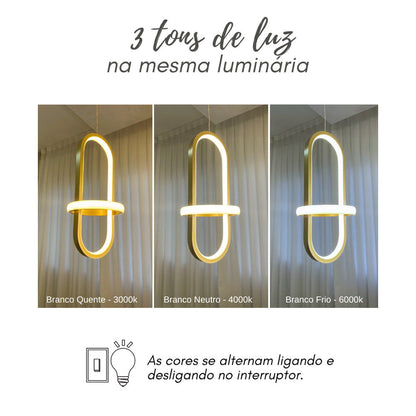 Luminária Pendente Estilo Nórdico Contemporâneo para Iluminação de Ambientes