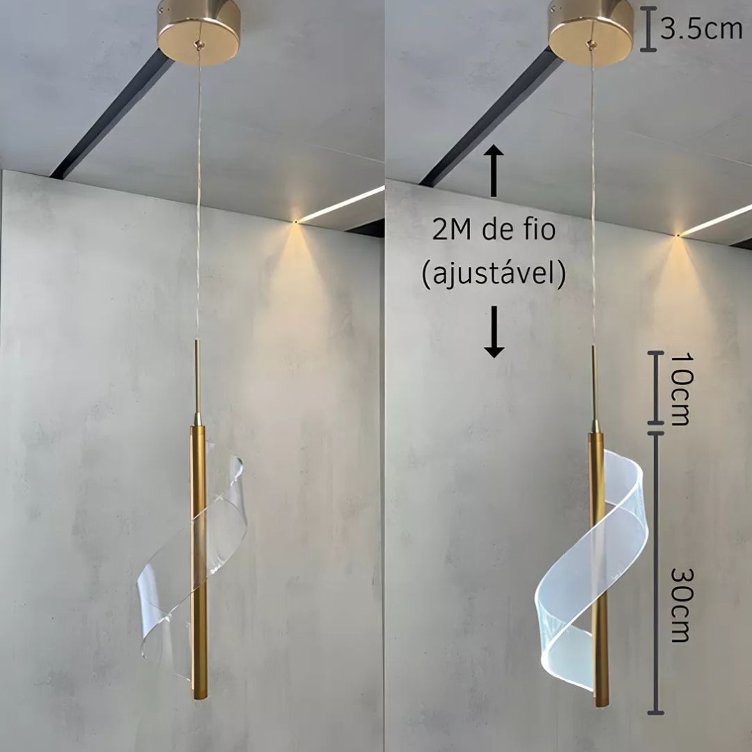 Luminária Pendente LED Nórdica para Iluminação Interior
