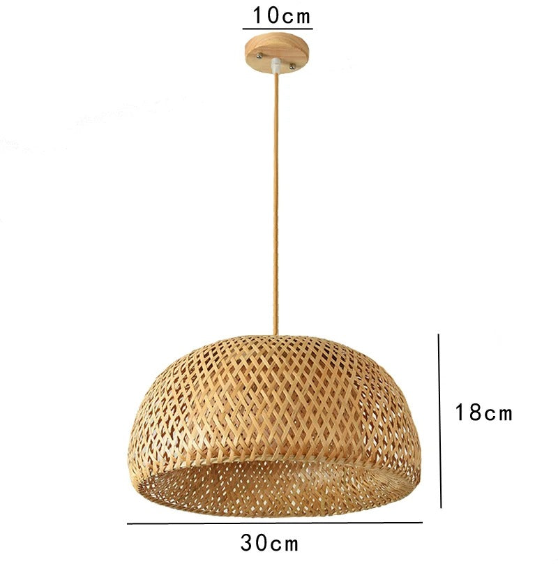 Luminária Pendente de Bambu Organic Loom - Design Sustentável e Elegante