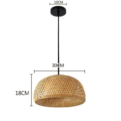 Luminária Pendente de Bambu Organic Loom - Design Sustentável e Elegante