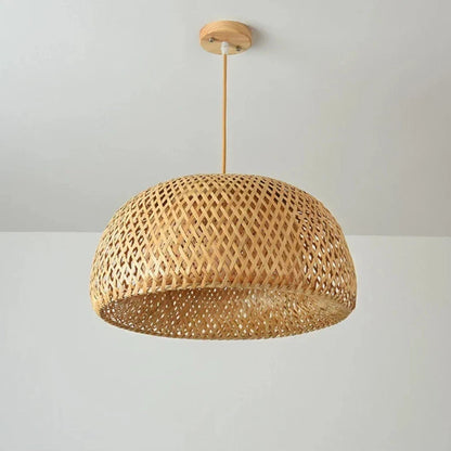 Luminária Pendente de Bambu Organic Loom - Design Sustentável e Elegante