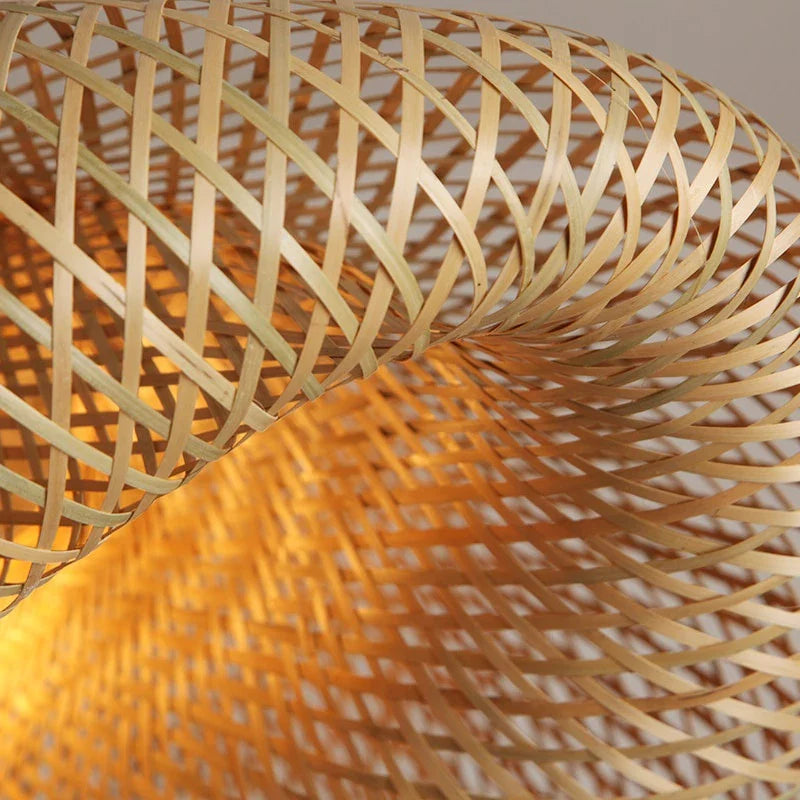 Luminária Pendente de Bambu Organic Loom - Design Sustentável e Elegante