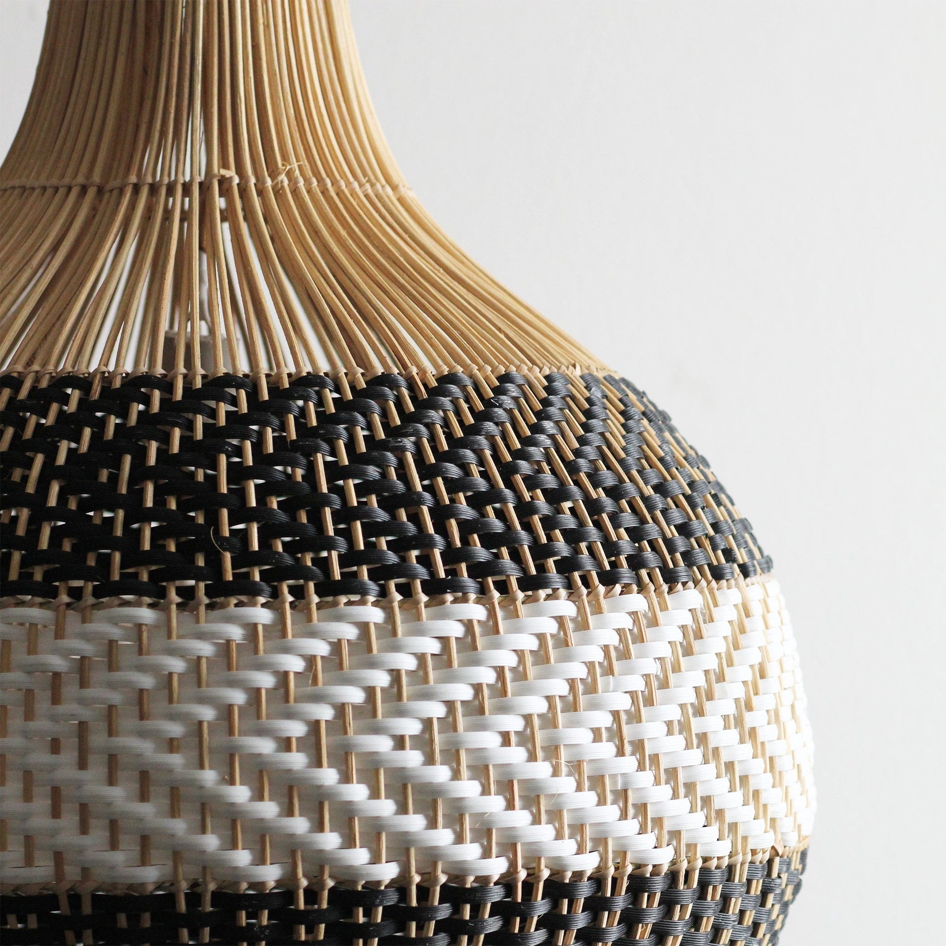Luminária Pendente de Rattan Estilo Moderno para Decoração