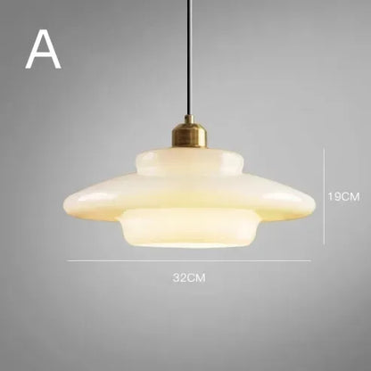 Luminária Pendente de Vidro Branco - Luminária Art Glass Elegante para Iluminação de Ambientes