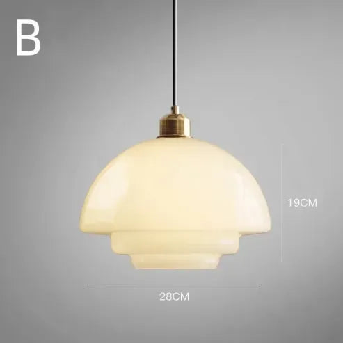 Luminária Pendente de Vidro Branco - Luminária Art Glass Elegante para Iluminação de Ambientes
